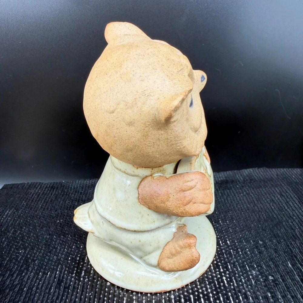 Vintage‎ UC Japan Ceramic Owl Figurine Playing Guitar Whimsical Pottery Decor
